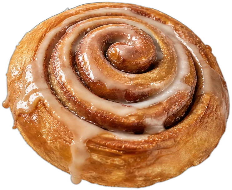Kaneelbroodje met glazuur