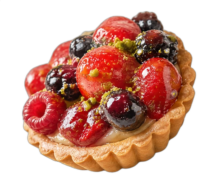 Taartje met rood fruit